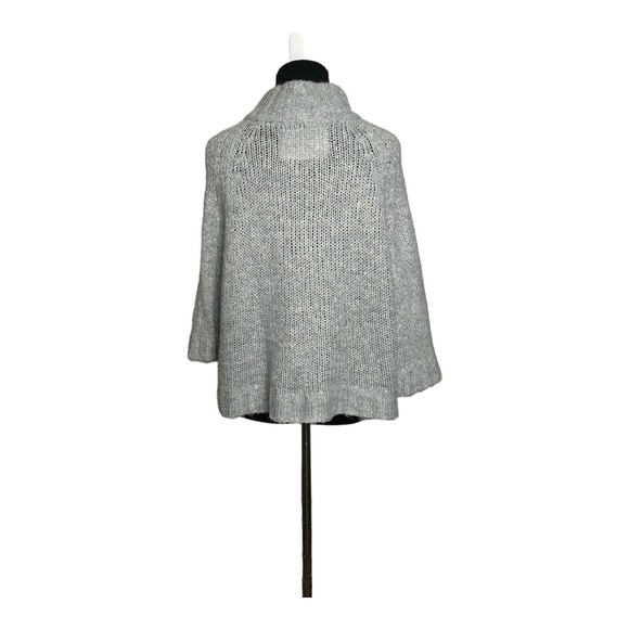 Energie gray short dolman sleeves cardigan sweater size M - Picture 9 of 10